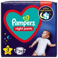 Pampers Night Pants pieluszki jednorazowe na noc, rozmiar 3, 6-11 kg, 29 szt.