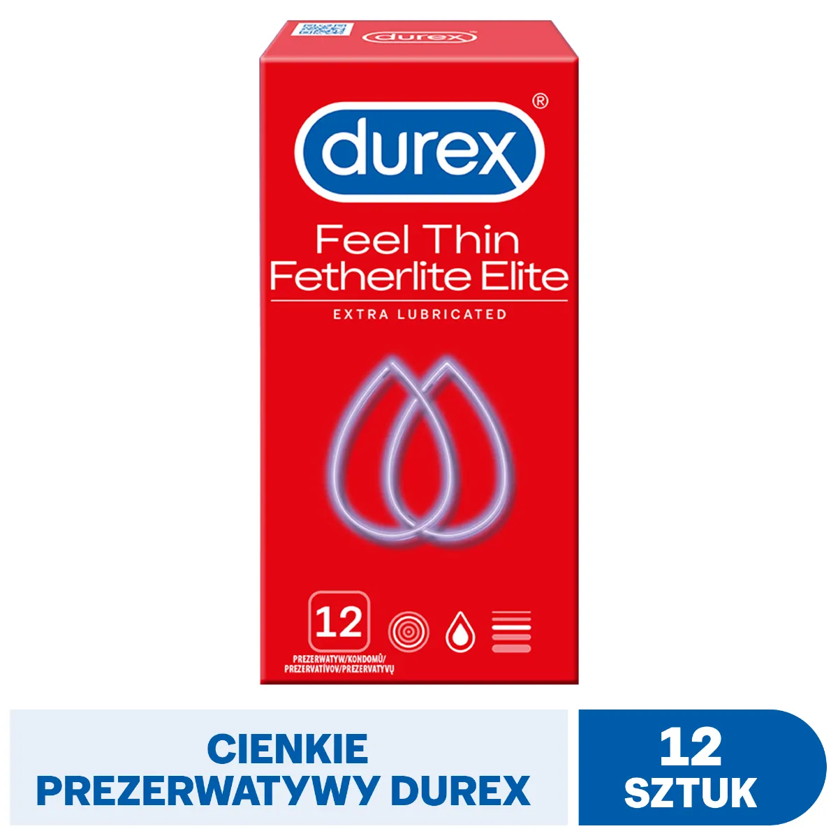 Prezerwatywy Durex Featherlite Elite, 12 szt. 