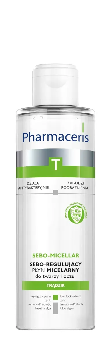 Pharmaceris T Sebo-Micellar, antybakteryjny płyn micelarny do oczyszczania i demakijażu, 200 ml