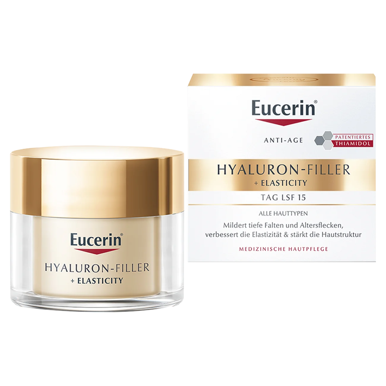 Eucerin Hyaluron-Filler + Elasticity przeciwzmarszczkowy krem na dzień do skóry dojrzałej SPF 15, 50 ml