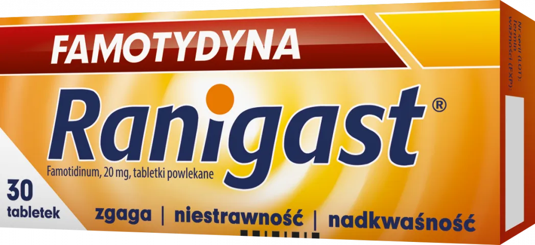 Famotydyna Ranigast, 200 mg, 30 tabletek