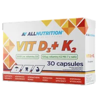 Allnutrition Vit D3+K2, suplement diety, 30 kapsułek