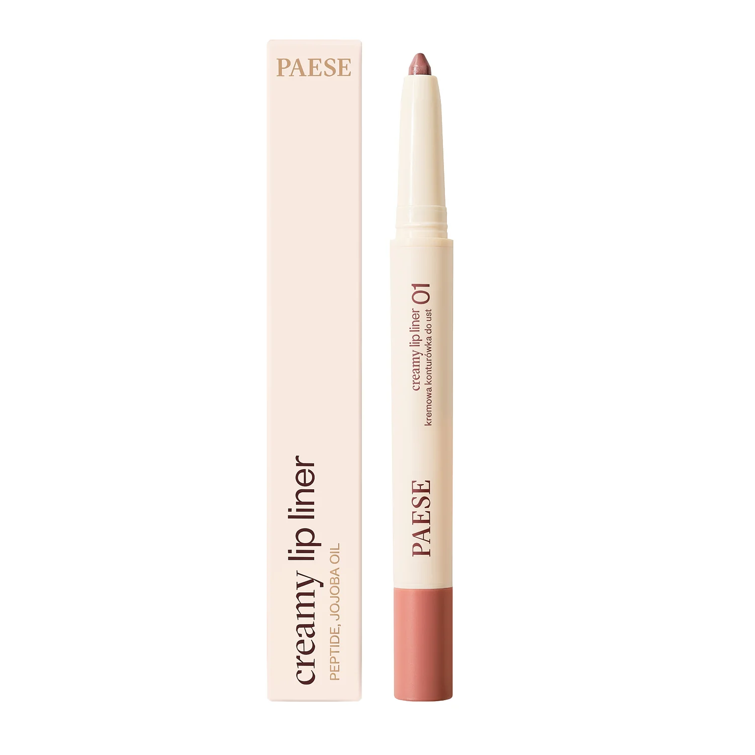 Paese Creamy Lip Liner kremowa konturówka do ust 01 Cute Nude, 0,6 g