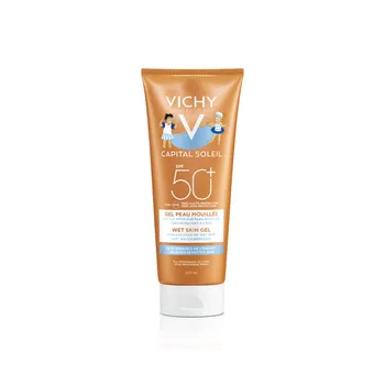 Vichy Capital Soleil Wet Skin Gel,  emulsja dla dzieci SPF50+, 200 ml 
