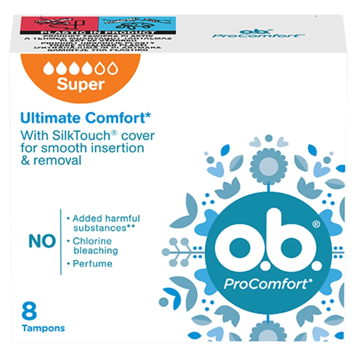 O.B. ProComfort Super tampony, 8 sztuk
