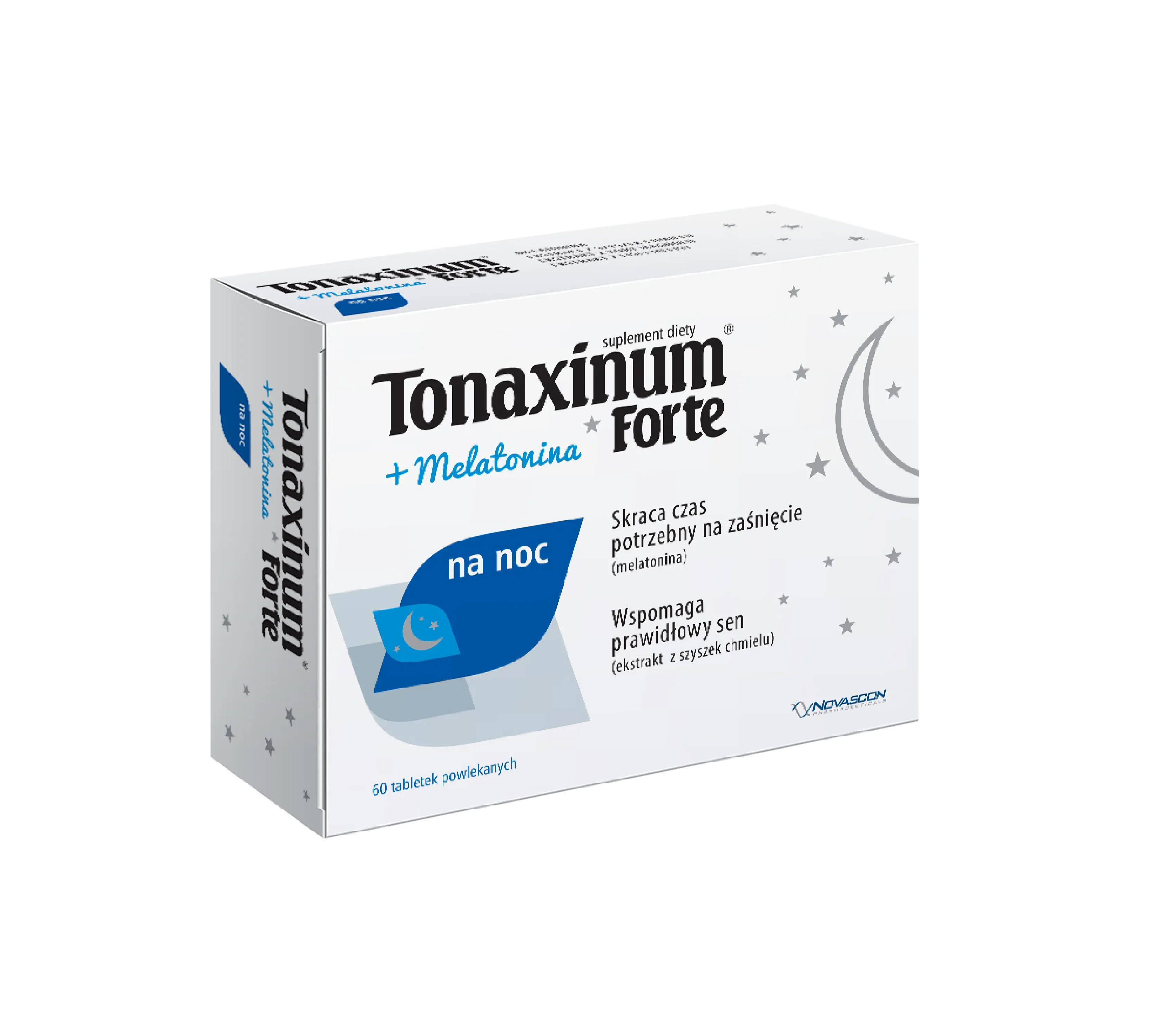 Tonaxinum Forte + Melatonina, suplement diety,  60 tabletek powlekanych