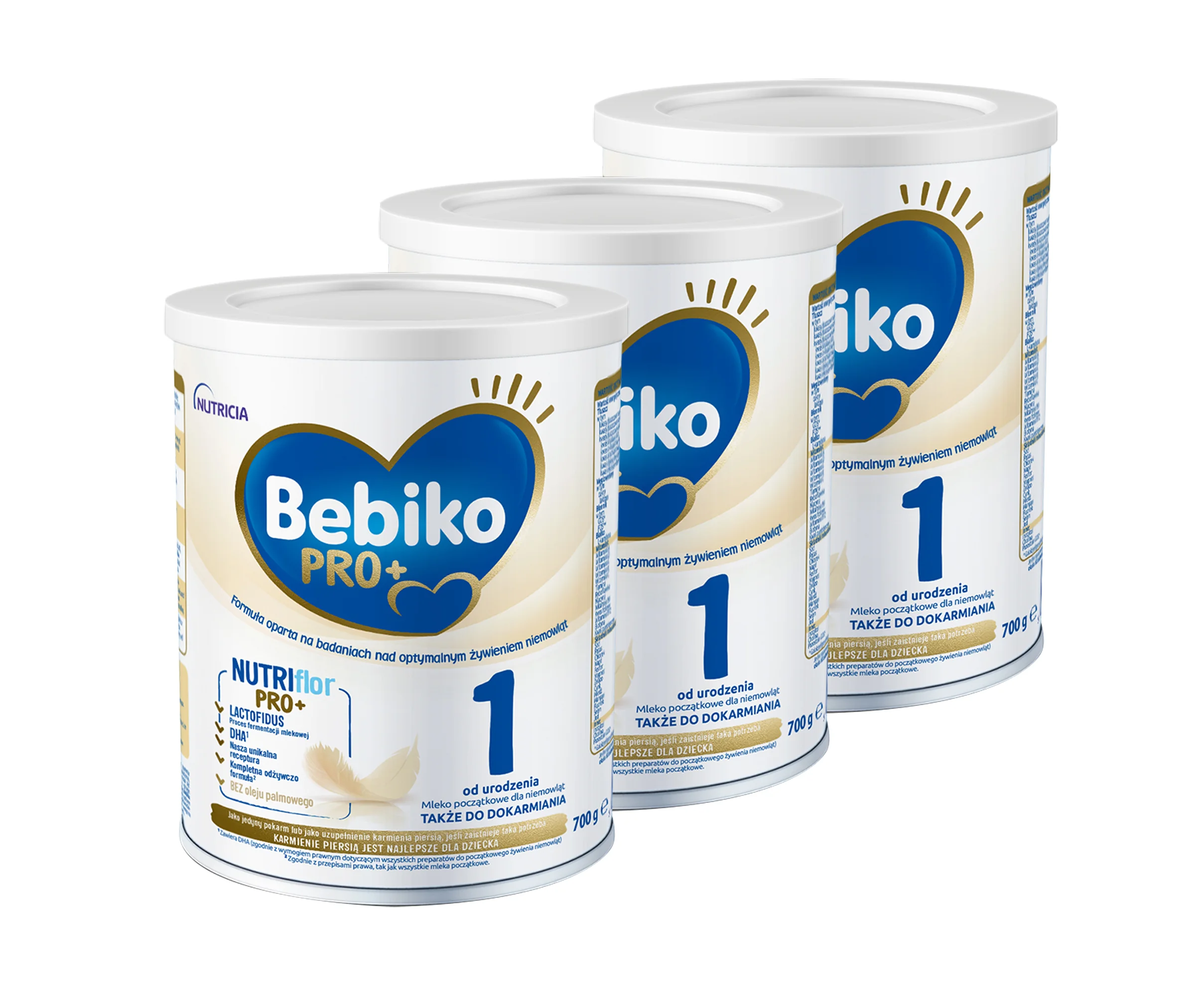 Bebiko Pro+ 1 Mleko początkowe dla niemowląt od urodzenia,  3 x 700 g