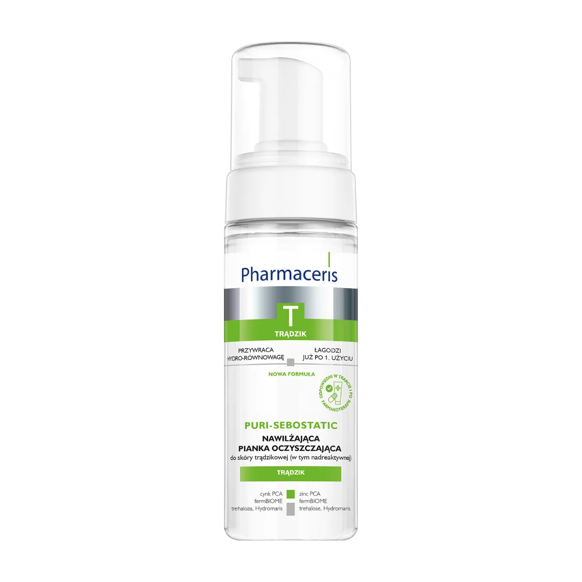 Pharmaceris T Puri-Sebostatic nawilżająca pianka oczyszczająca, 150 ml