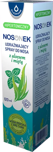 Oleofarm Nosonek udrażniający spray do nosa z aloesem i miętą, 120 ml