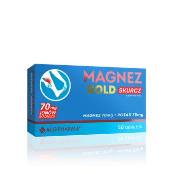 Magnez Gold Skurcz, suplement diety, 50 tabletek powlekanych 