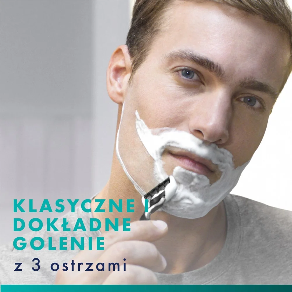 Gillette Mach3 UEFA Champions League Zestaw męska maszynka do golenia + żel do golenia, 200 ml + kosmetyczka