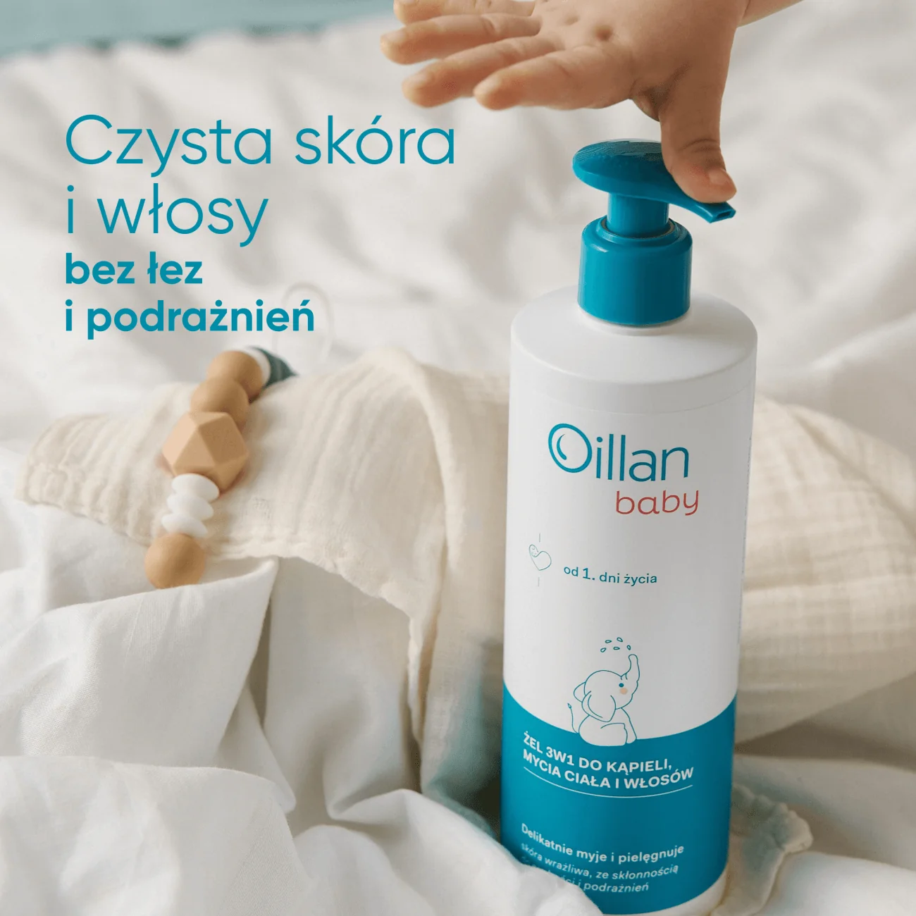 Oillan Baby żel 3w1 do kąpieli, mycia ciała i włosów, 400 ml