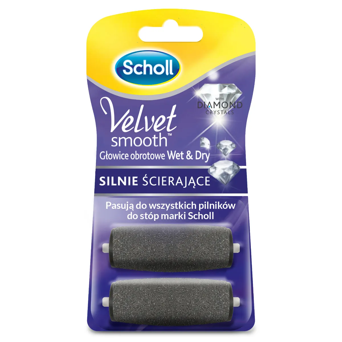 SCHOLL Velvet Smooth wymienne głowice do elektrycznego pilnika "Wet&Dry", 1 zest. 