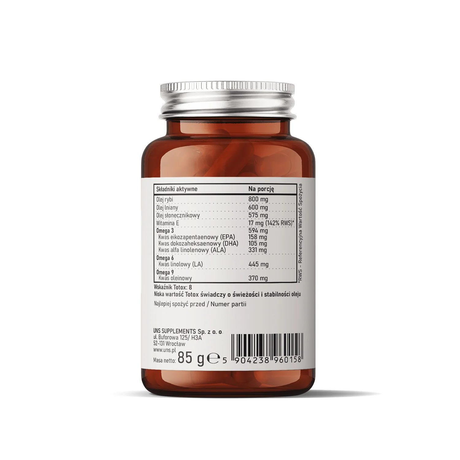 UNS Omega 3-6-9 + E 60 kapsułek miękkich