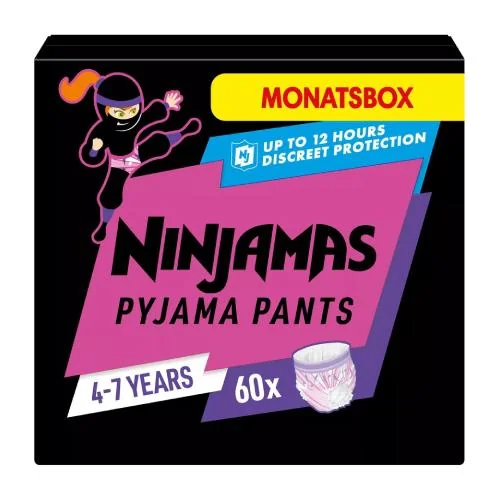 Orbico Pampers Ninjamas Girl pieluchomajtki na noc 4-7 lat 60 sztuk