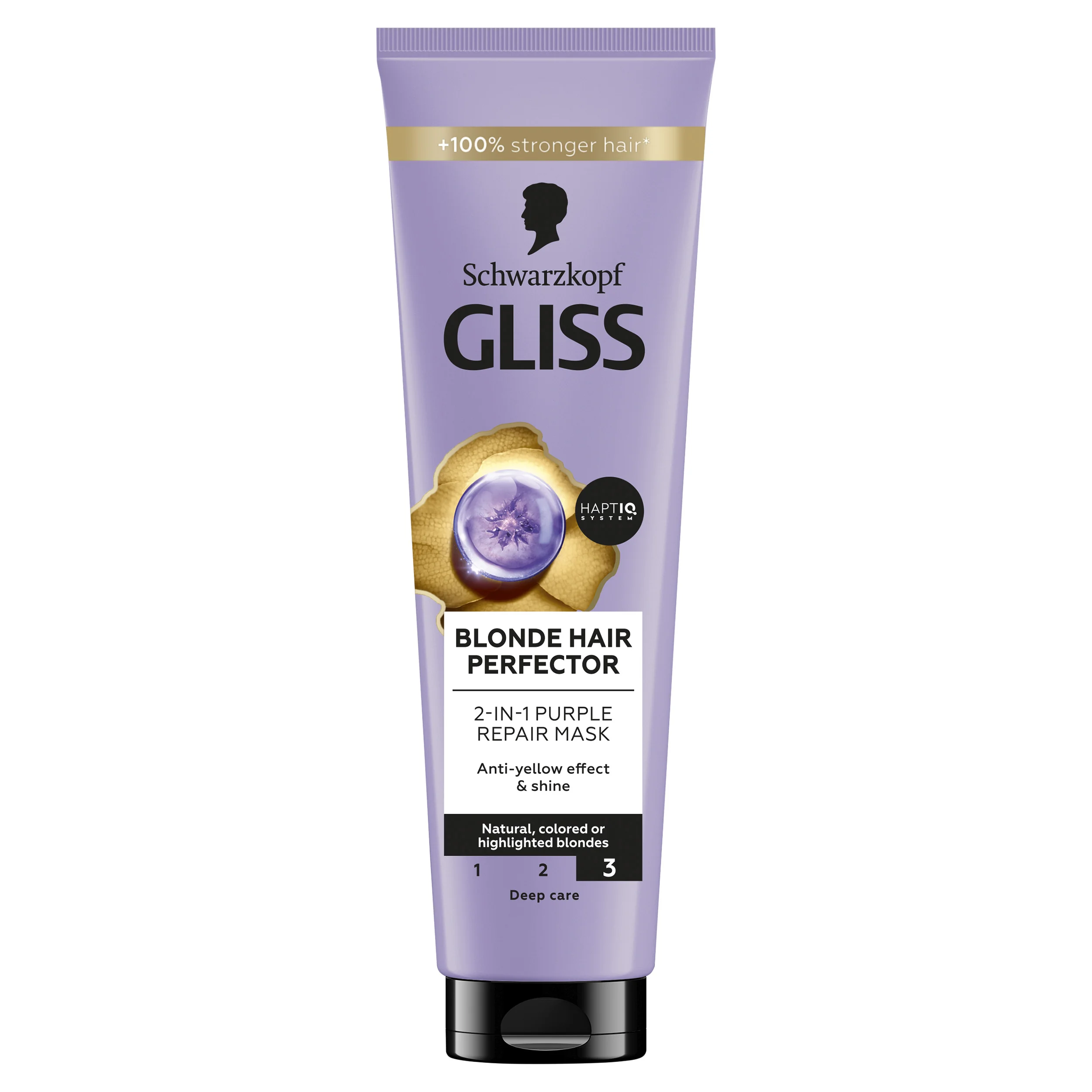 Schwarzkopf Gliss Blonde Hair Perfector fioletowa maska 2 w 1, 150 ml
