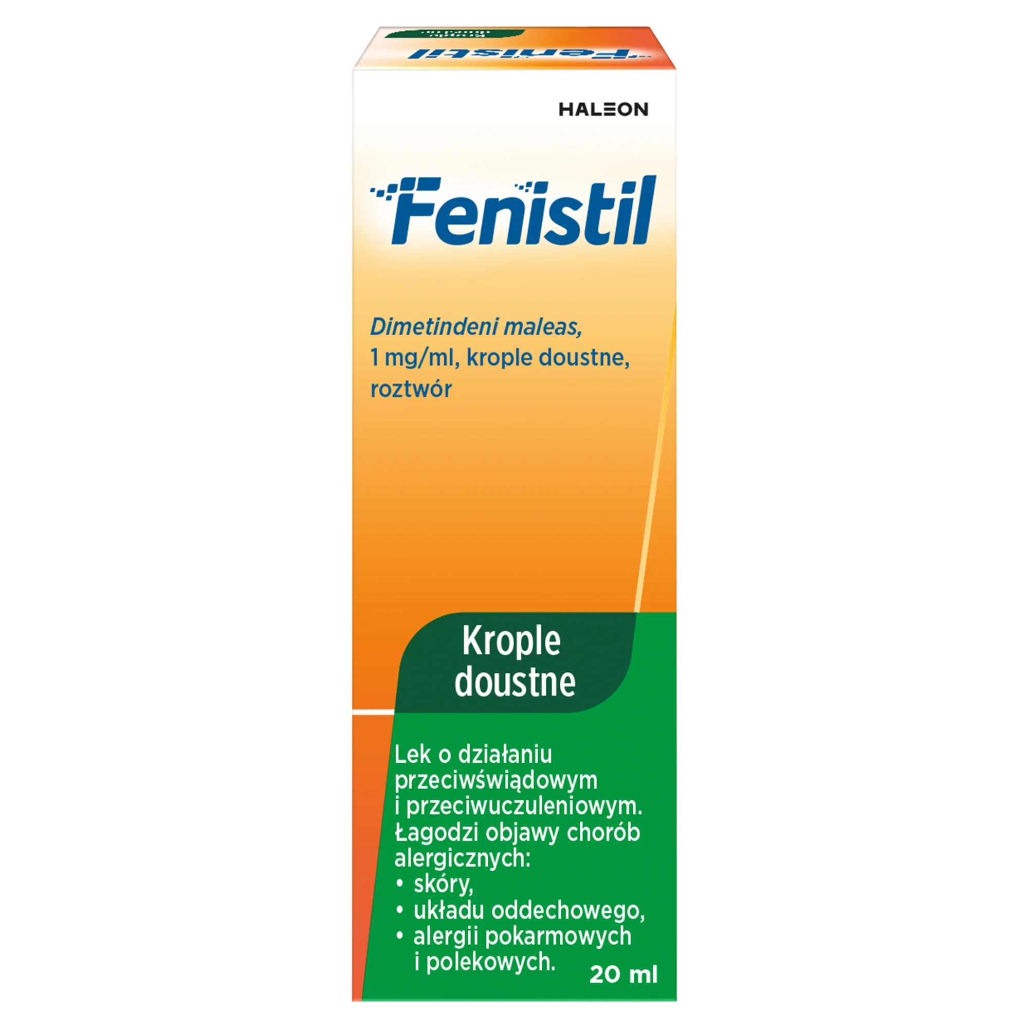 Fenistil 1 mg/ml, krople doustne, 20 ml