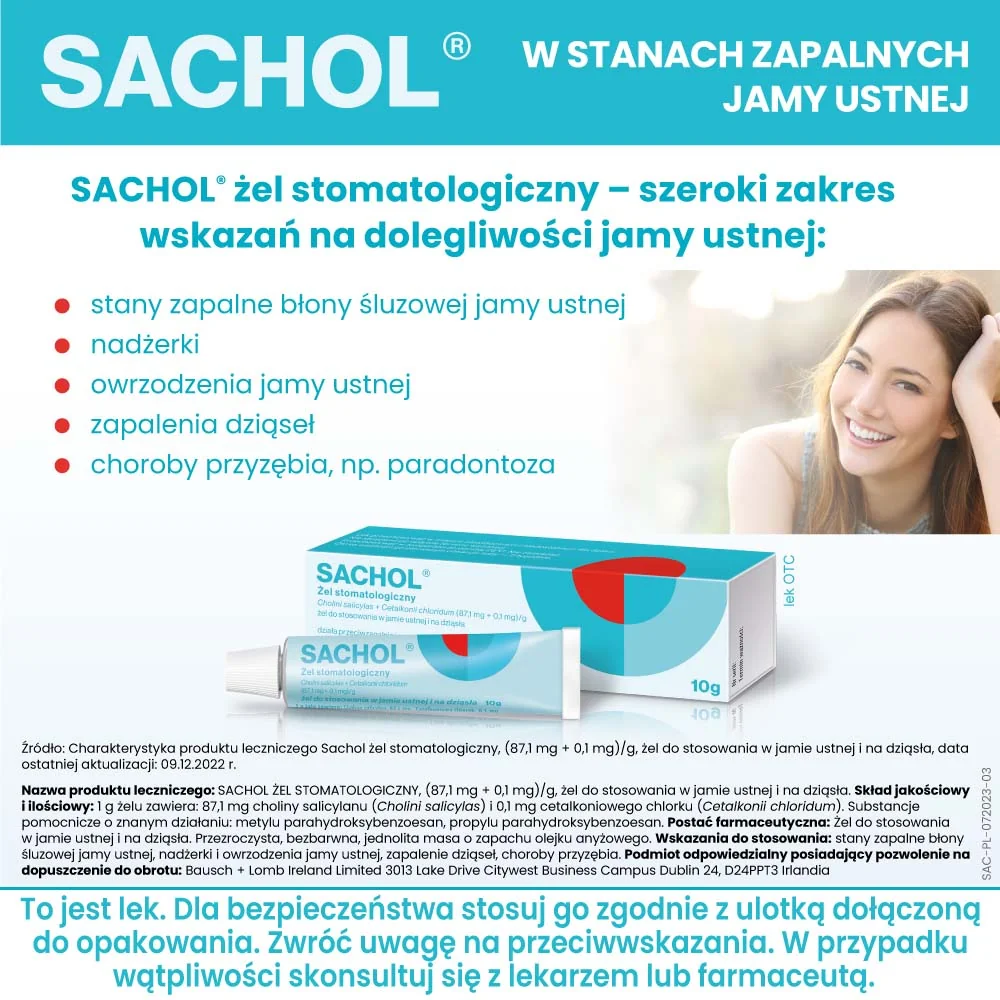 Sachol 87,1 mg + 0,1 mg/ g, żel stomatologiczny
