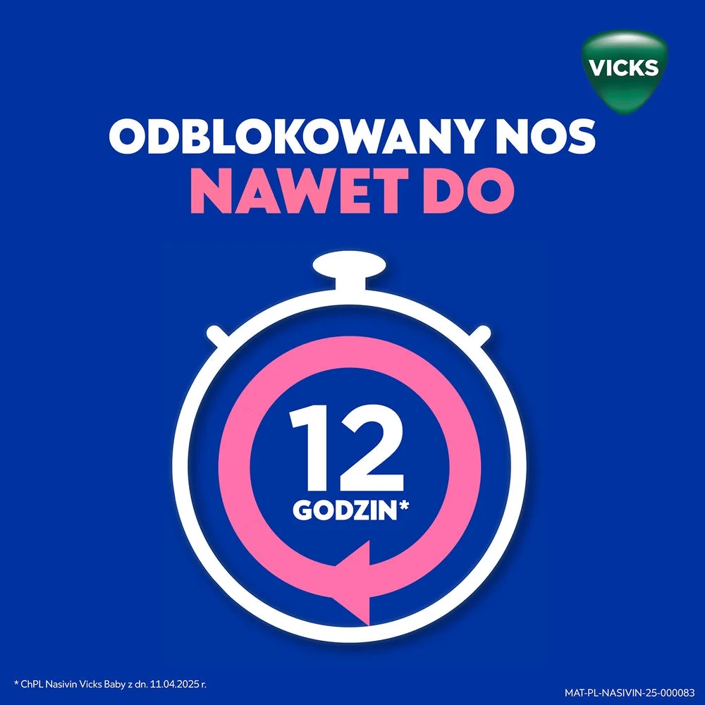 Nasivin Vicks Baby 1 mg/ml, krople do nosa, roztwór, 5 ml