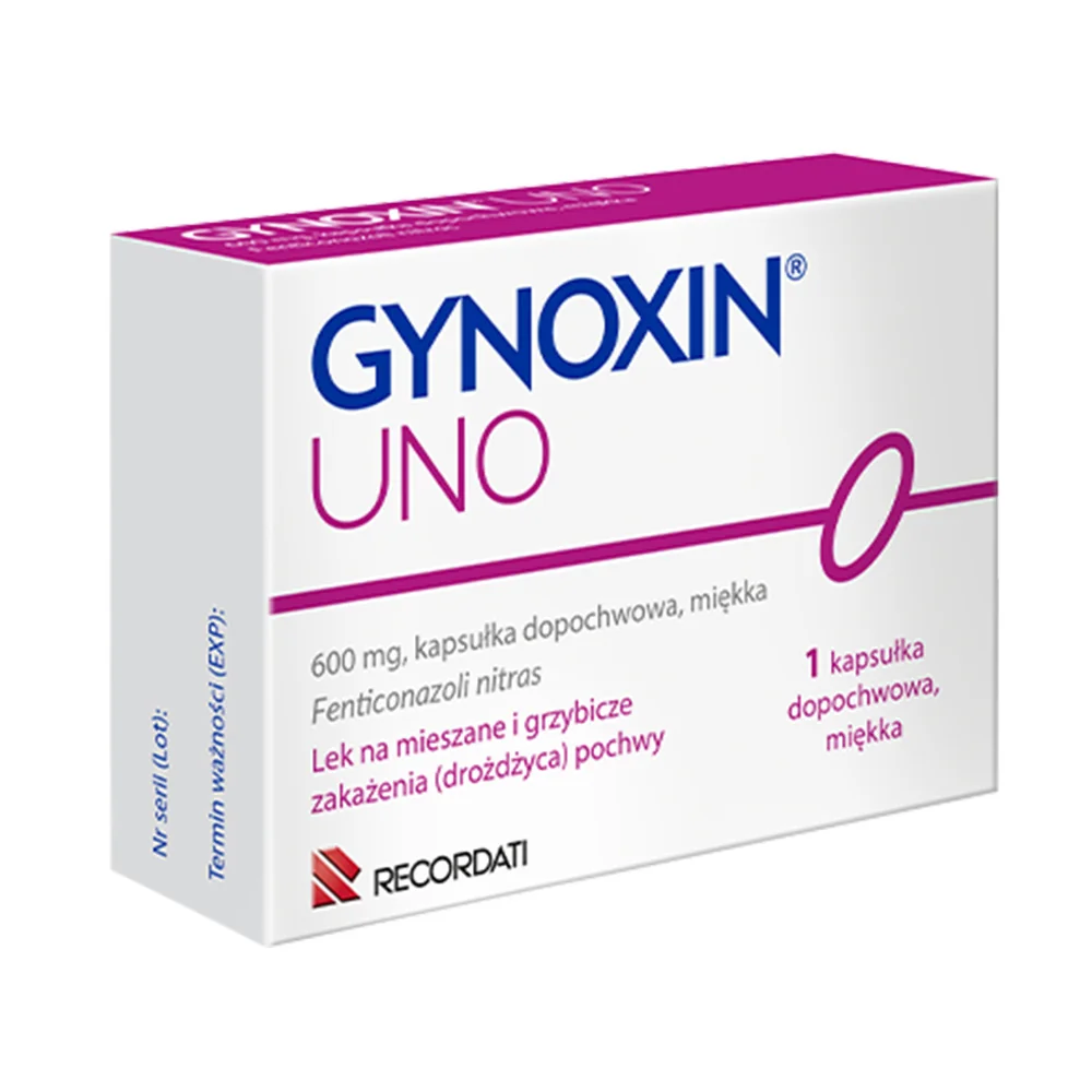 Gynoxin Uno 0,6 g, 1 kapsułka dopochwowa miękka