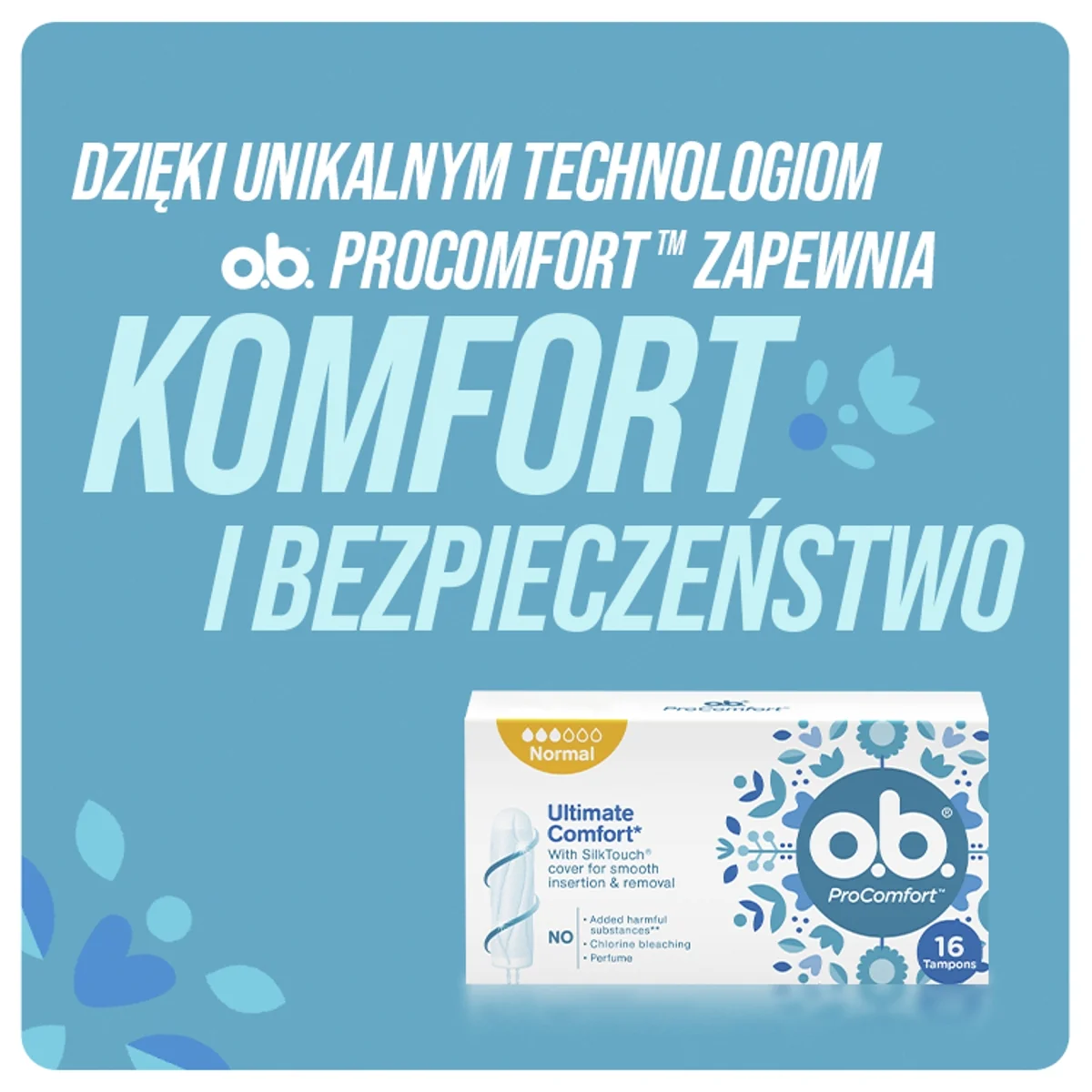 O.B. ProComfort Normal tampony, 8 sztuk