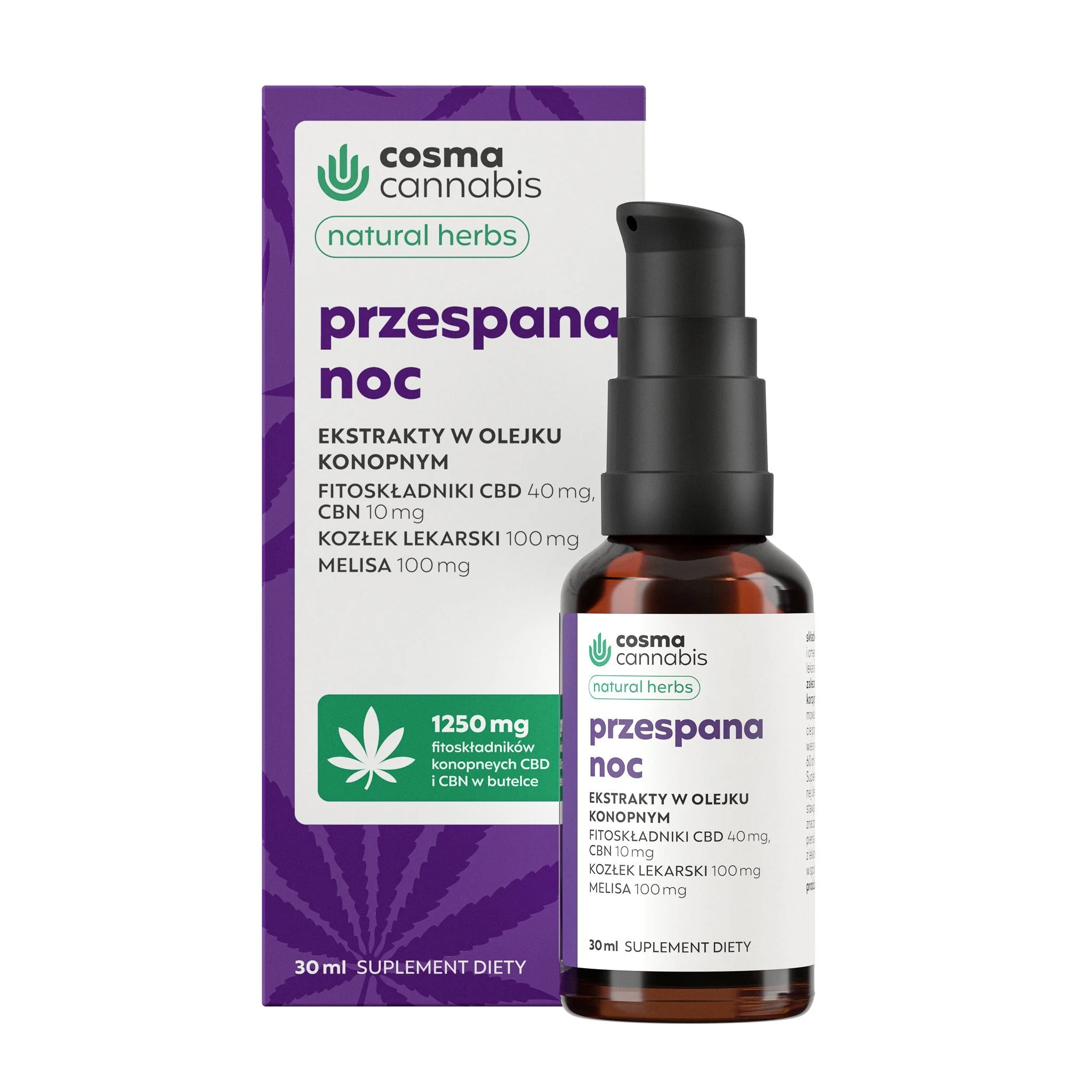 Cosma Cannabis Przespana Noc Natural Herbs 30 ml