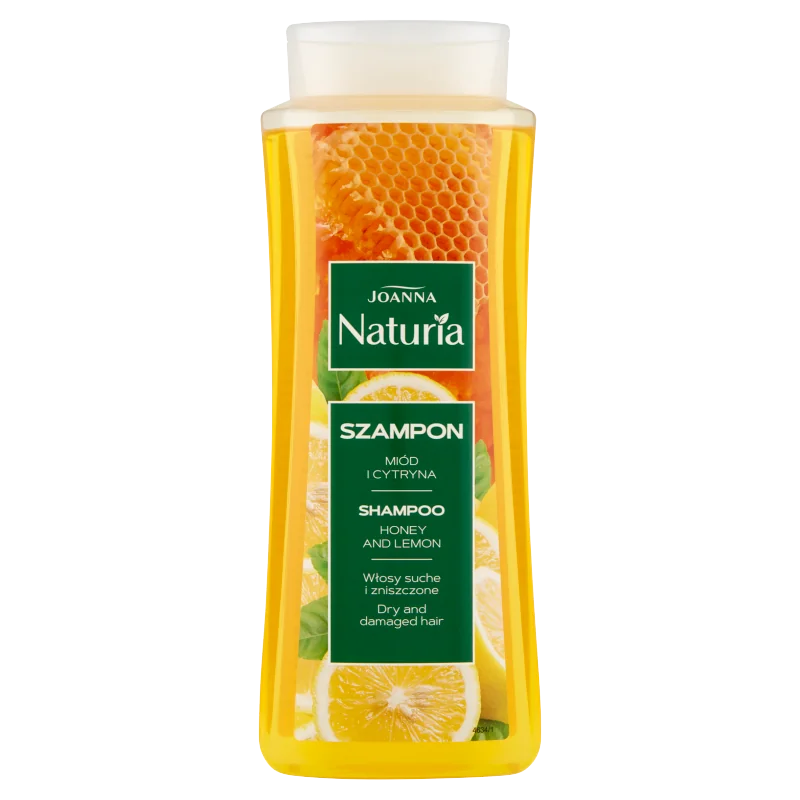 Joanna Naturia szampon do włosów suchych i zniszczonych z miodem i cytryną, 500 ml