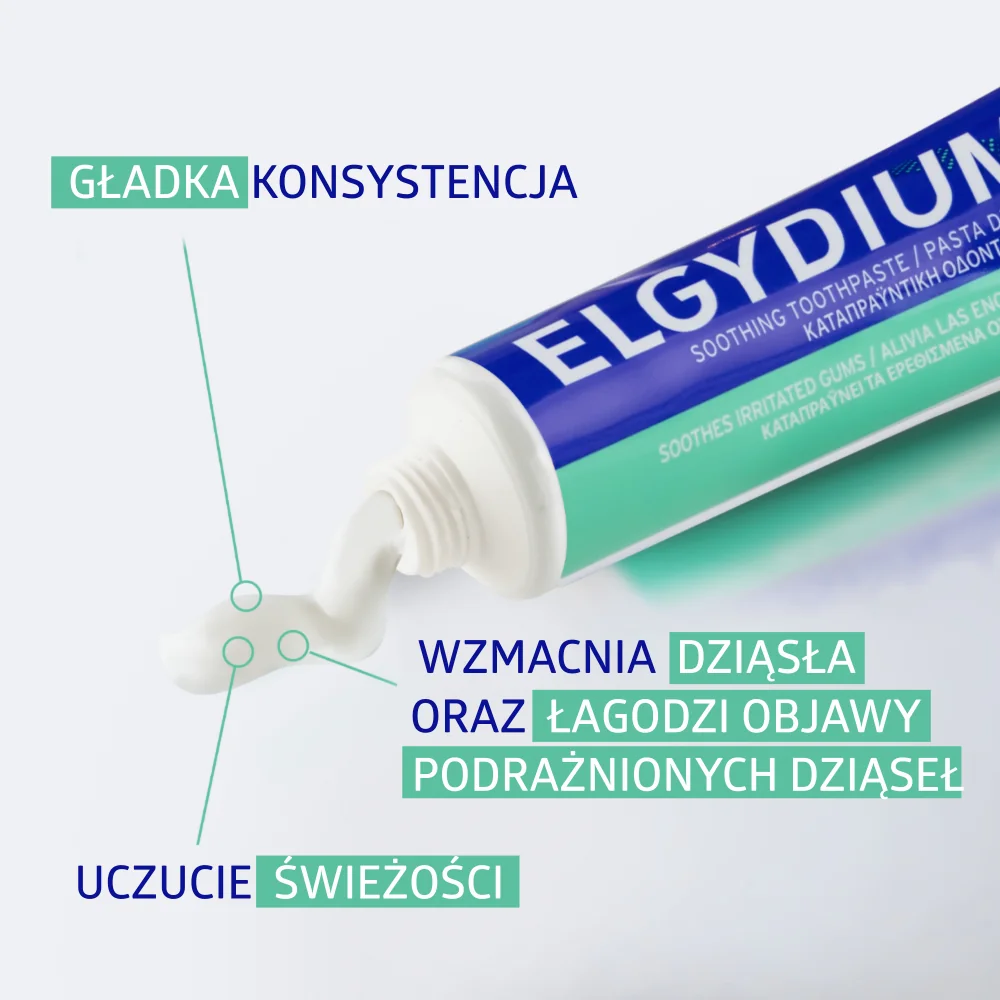 Elgydium pasta do zębów na podrażnione dziąsła, 75 ml