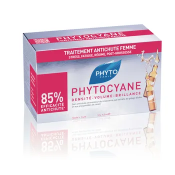Phyto Phytocyane, rewitalizujące serum przeciw wypadaniu włosów u kobiet, ampułki, 12 x 7,5 ml 