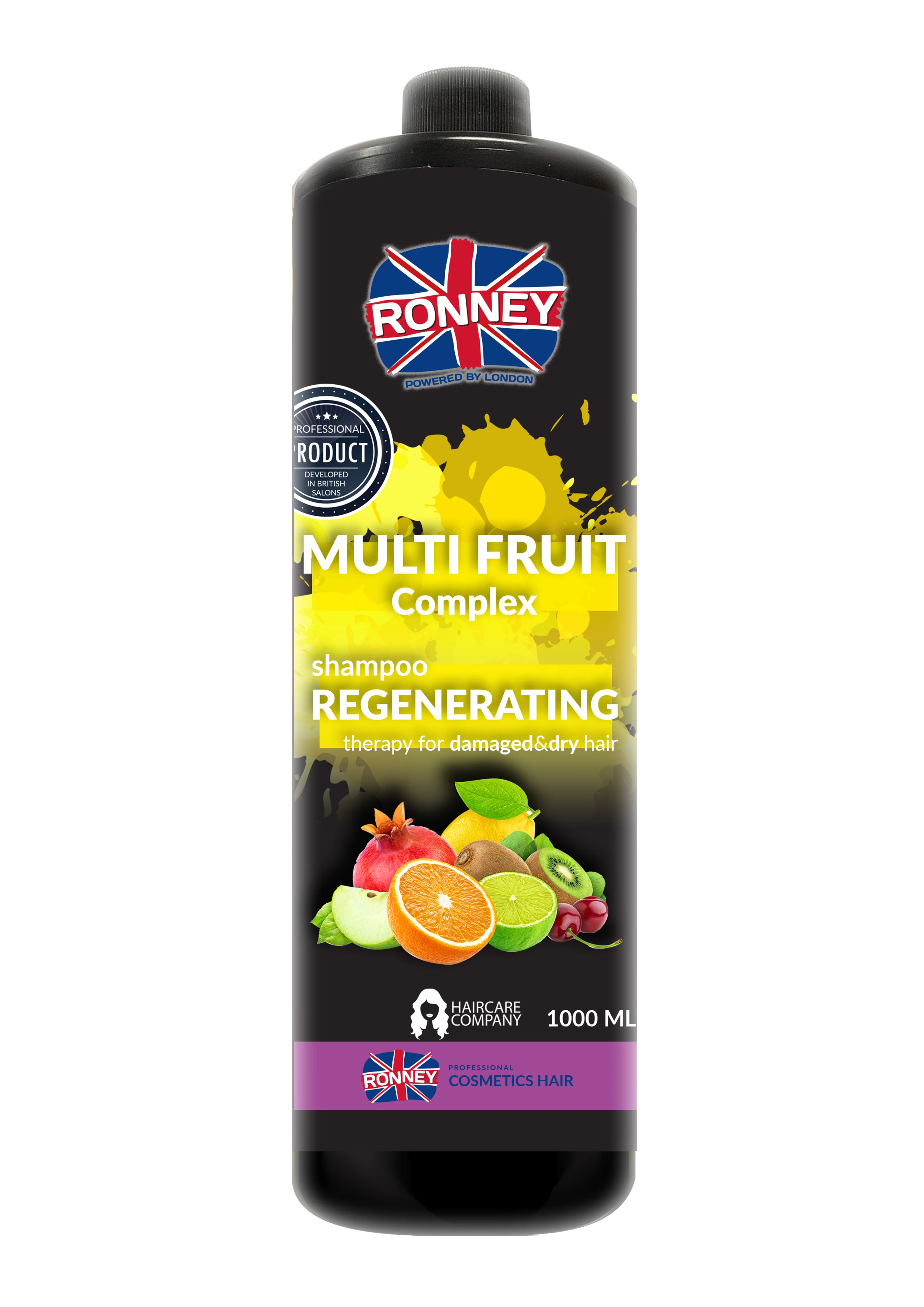 RONNEY Multi Fruit Complex Regenerating Therapy Szampon regenerujący do włosów suchych i zniszczonych, 1000 ml