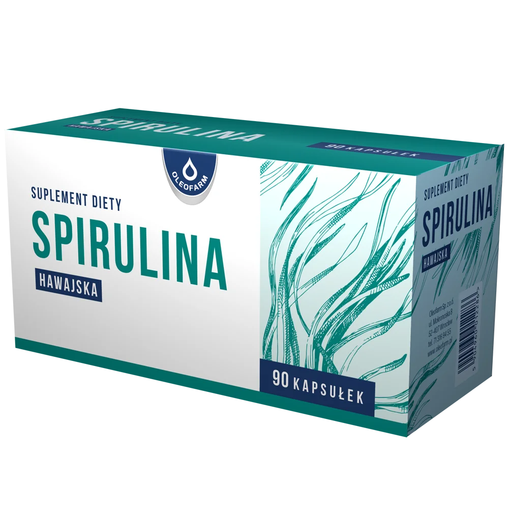 Oleofarm Spirulina hawajska, 90 kapsułek