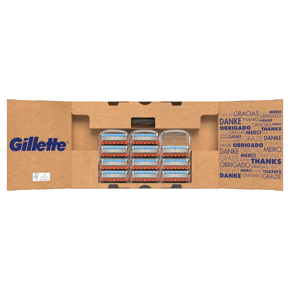 Gillette Fusion5 maszynka do golenia dla mężczyzn, 1 maszynka, 11 ostrzy wymiennych