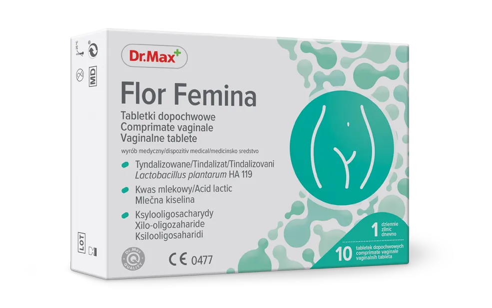 Flor Femina Dr. Max tabletki dopochwowe, 10 sztuk
