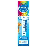 Plusssz Junior Elektrolity Complex, suplement diety, tabletki musujące, 20 sztuk