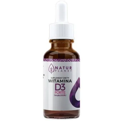 NaturPlanet Witamina D3 FORTE 2000IU krople, 30ml