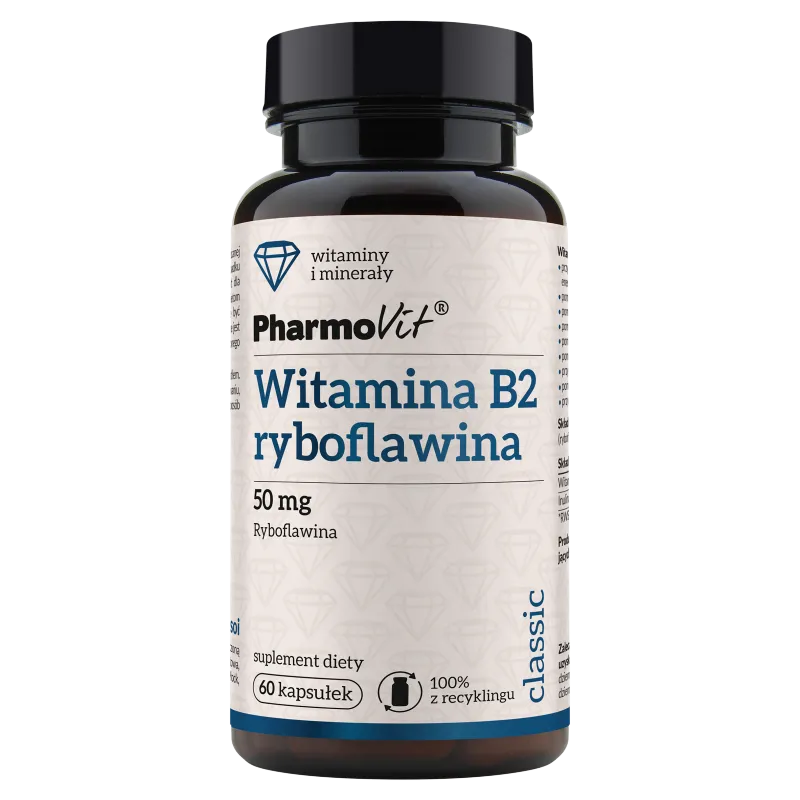 Witamina B2 Pharmovit, suplement diety, 60 kapsułek