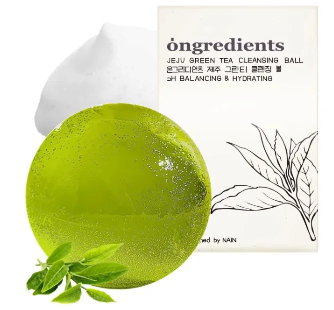 Ongredients Jeju Green Tea Cleansing Ball żelowa kula do mycia twarzy i ciała, 110 g