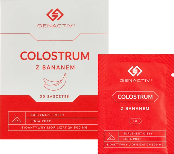 Genactiv Colostrum z bananem 30 saszetek