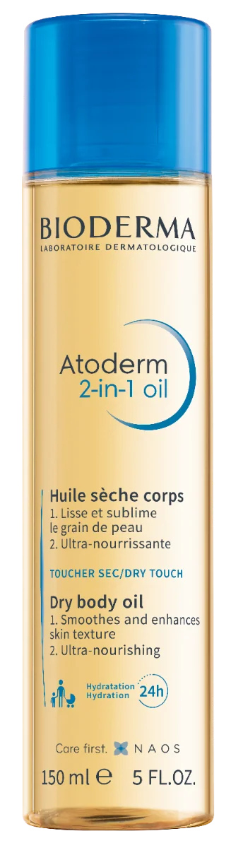 Bioderma Atoderm suchy olejek do ciała 2 w 1, 150 ml