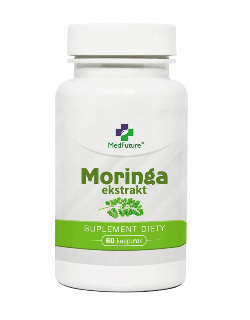 Moringa ekstrakt, 500 mg, suplement diety, 60 kapsułek