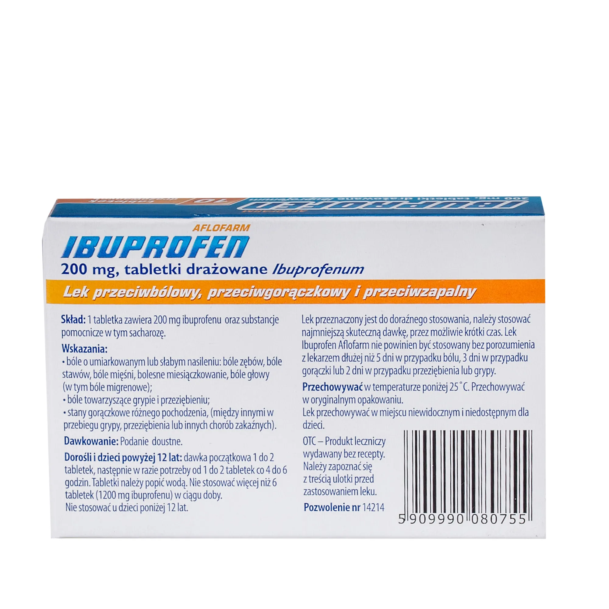 Ibuprofen Aflofarm, 200 mg, 10 tabletek 