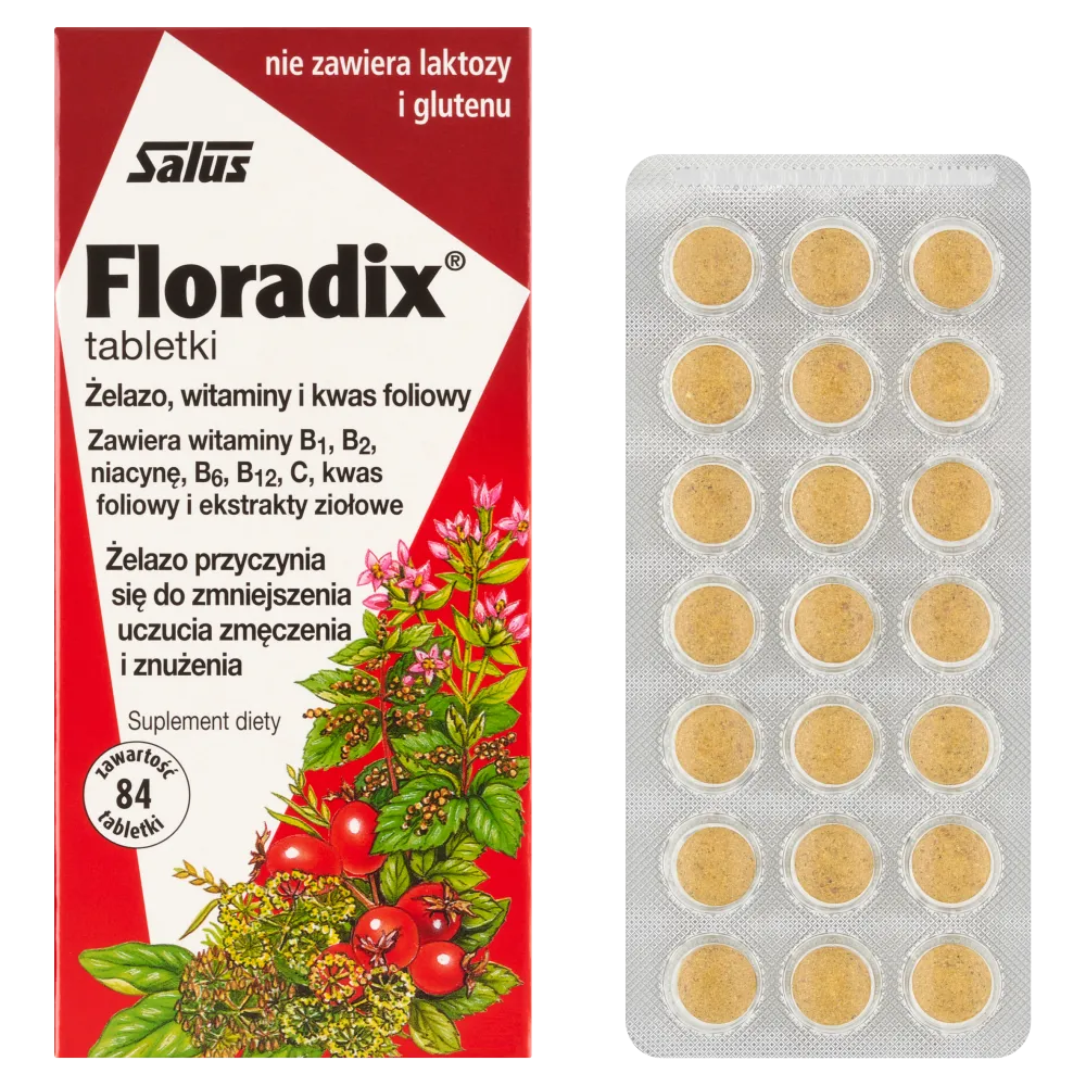 Floradix, suplement diety, 84 tabletki 