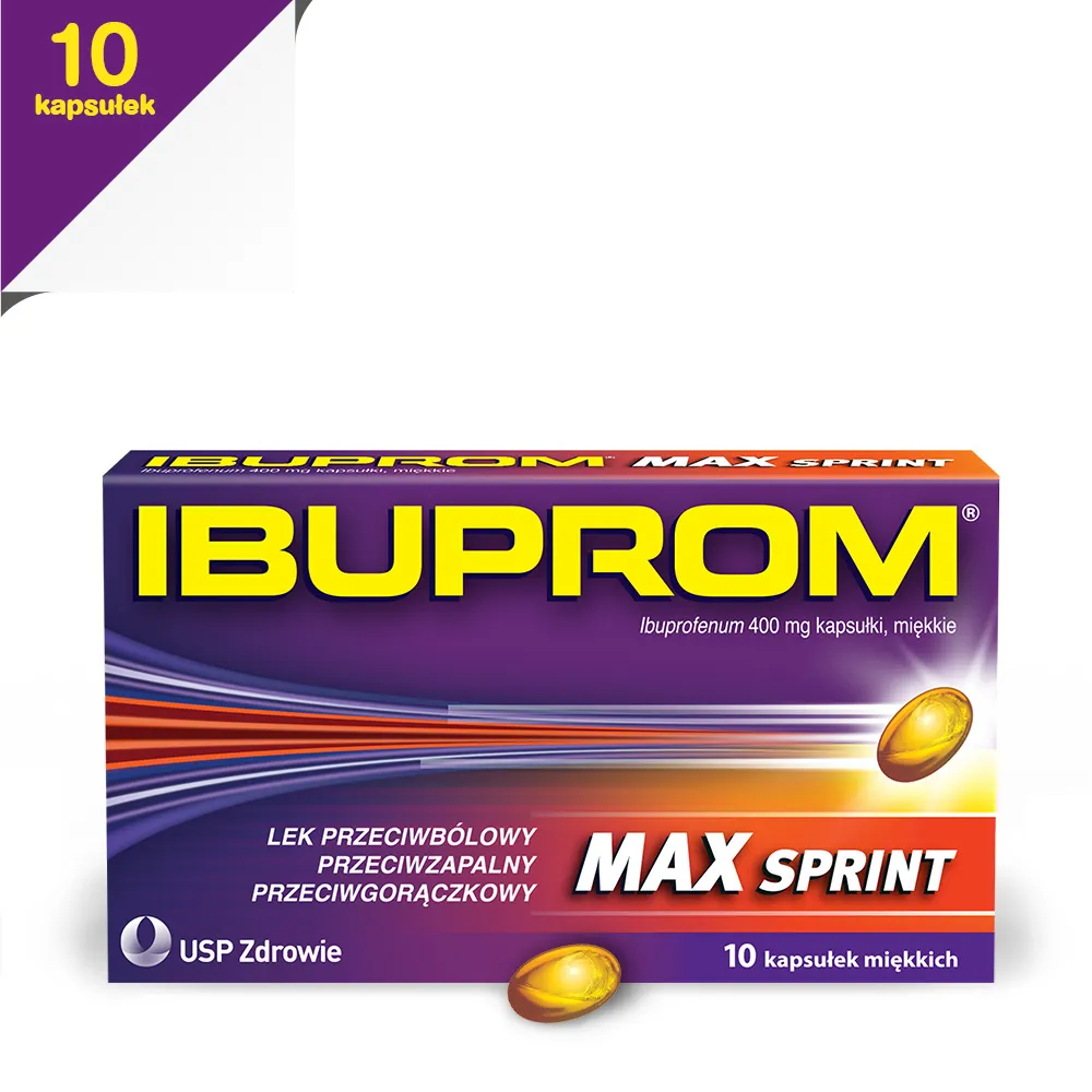 Ibuprom Max Sprint, 400 mg, 10 kapsułek miękkich 