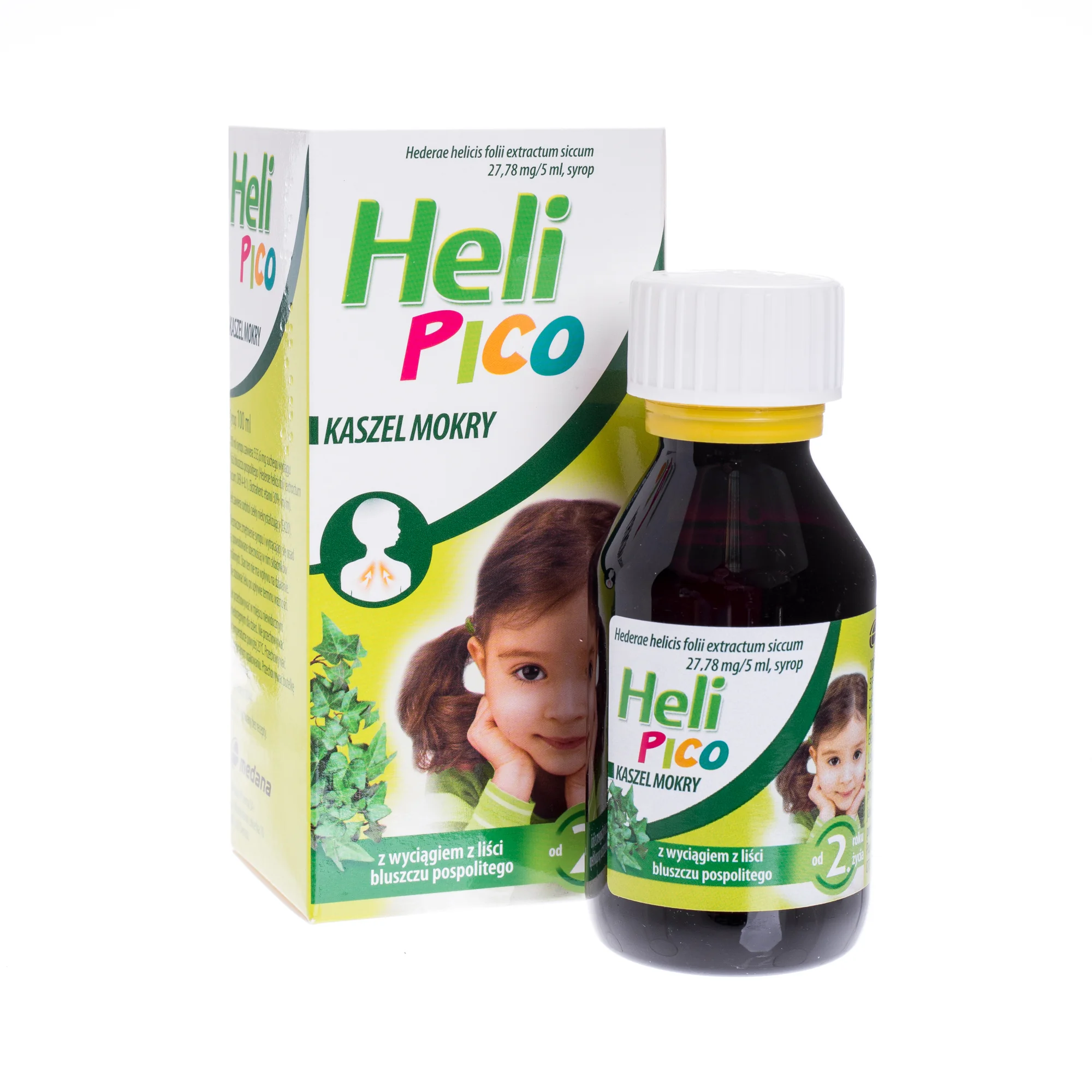 Helipico syrop na kaszel mokry z wyciągiem z liści bluszczu pospolitego, 100 ml