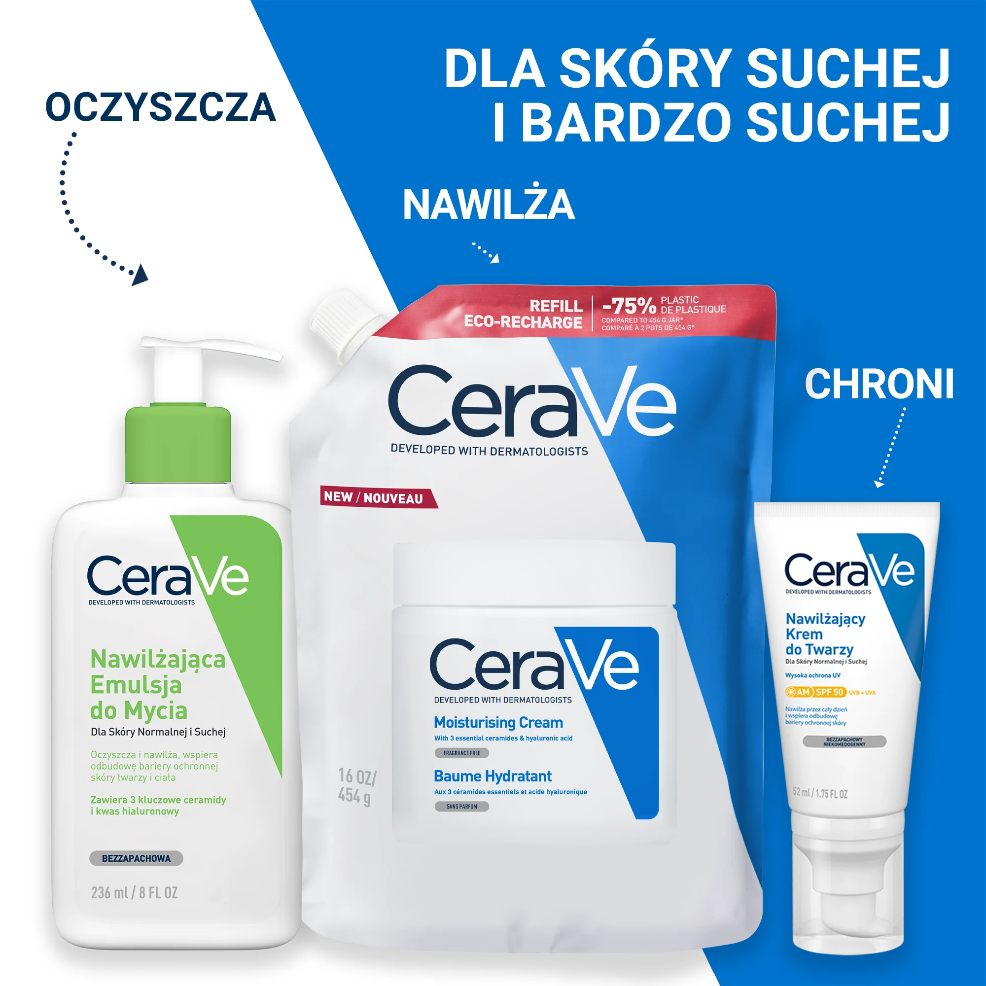 CeraVe balsam nawilżający, refill, 454 g