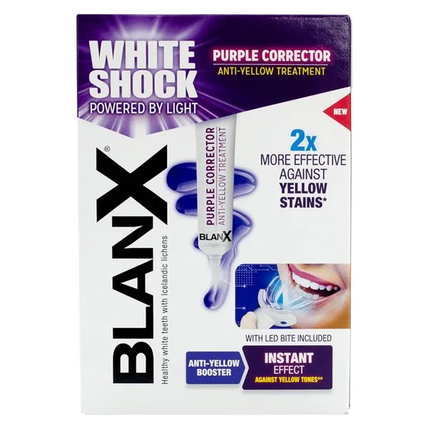 BlanX White Shock Purple Corrector system wybielający, 20 ml + nakładka Led Bite