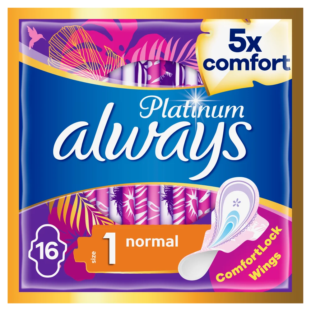 Always Ultra Platinum Normal podpaski ze skrzydełkami, 2 x 8 szt.