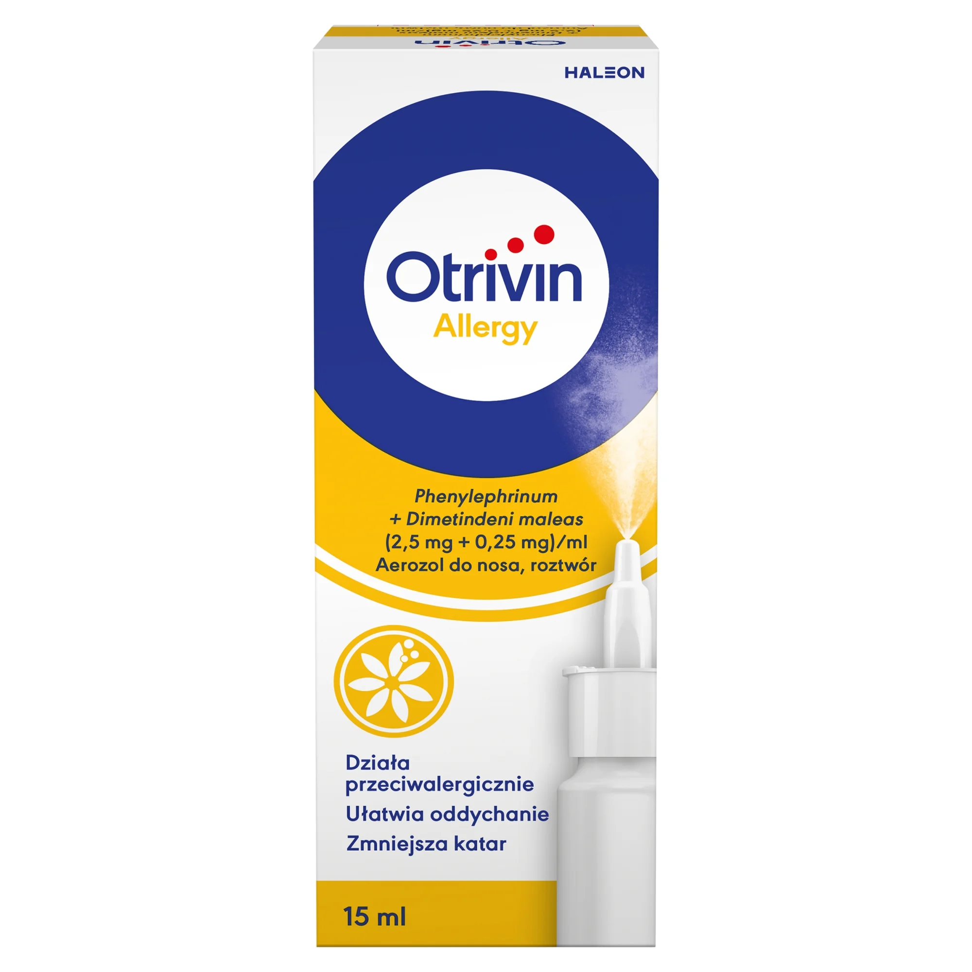 Otrivin Allergy 2,5 mg + 0,25 mg/ml, aerozol do nosa