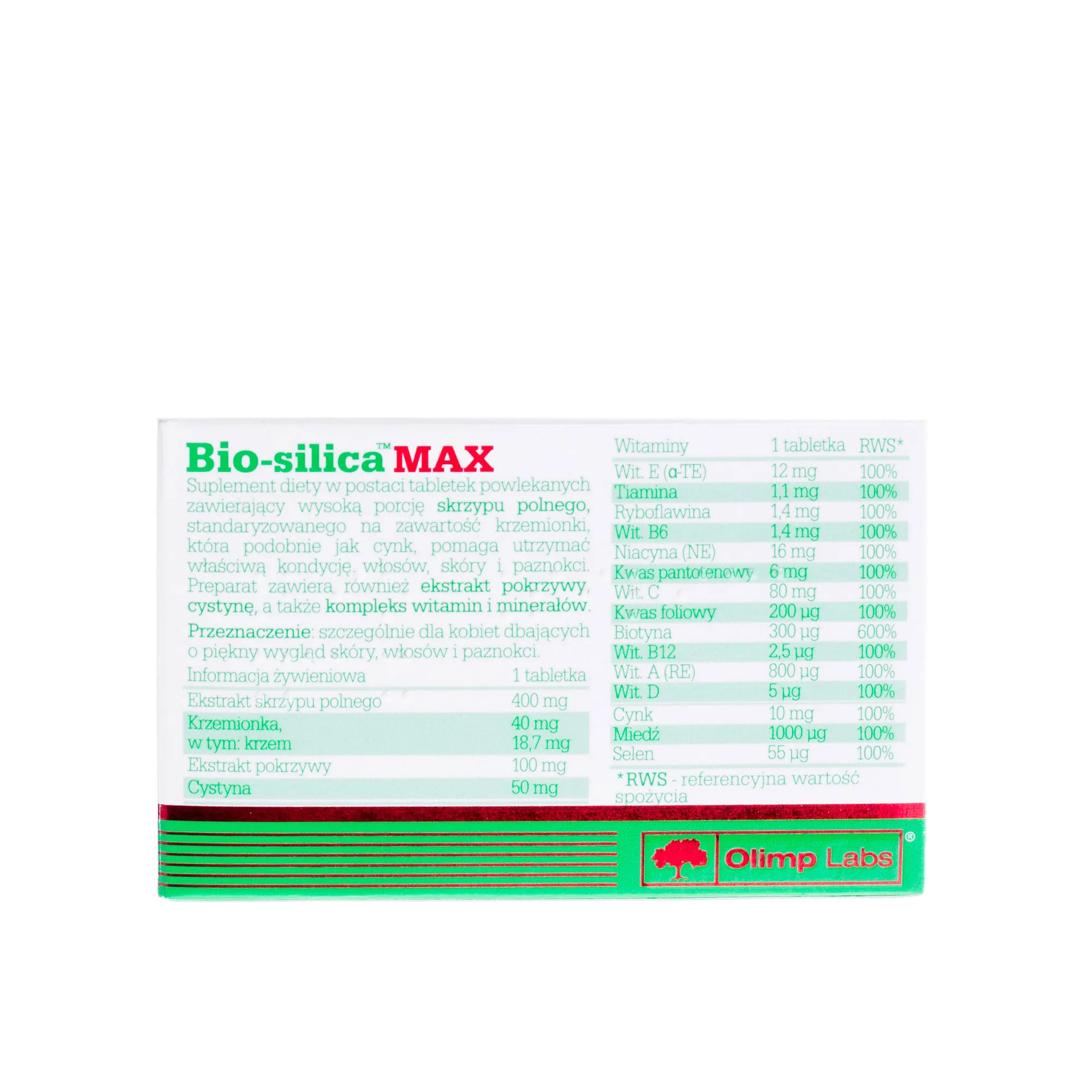 Olimp Bio-Silica Max, suplement diety, 30 tabletek powlekanych 
