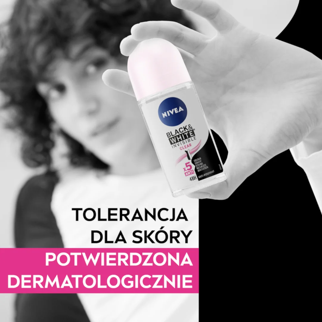 Nivea Black & Night Invisible Clear antyperspirant w kulce, 50 ml